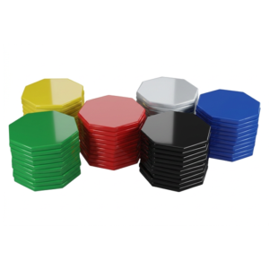 Fichas 35 x 35 mm octogonales